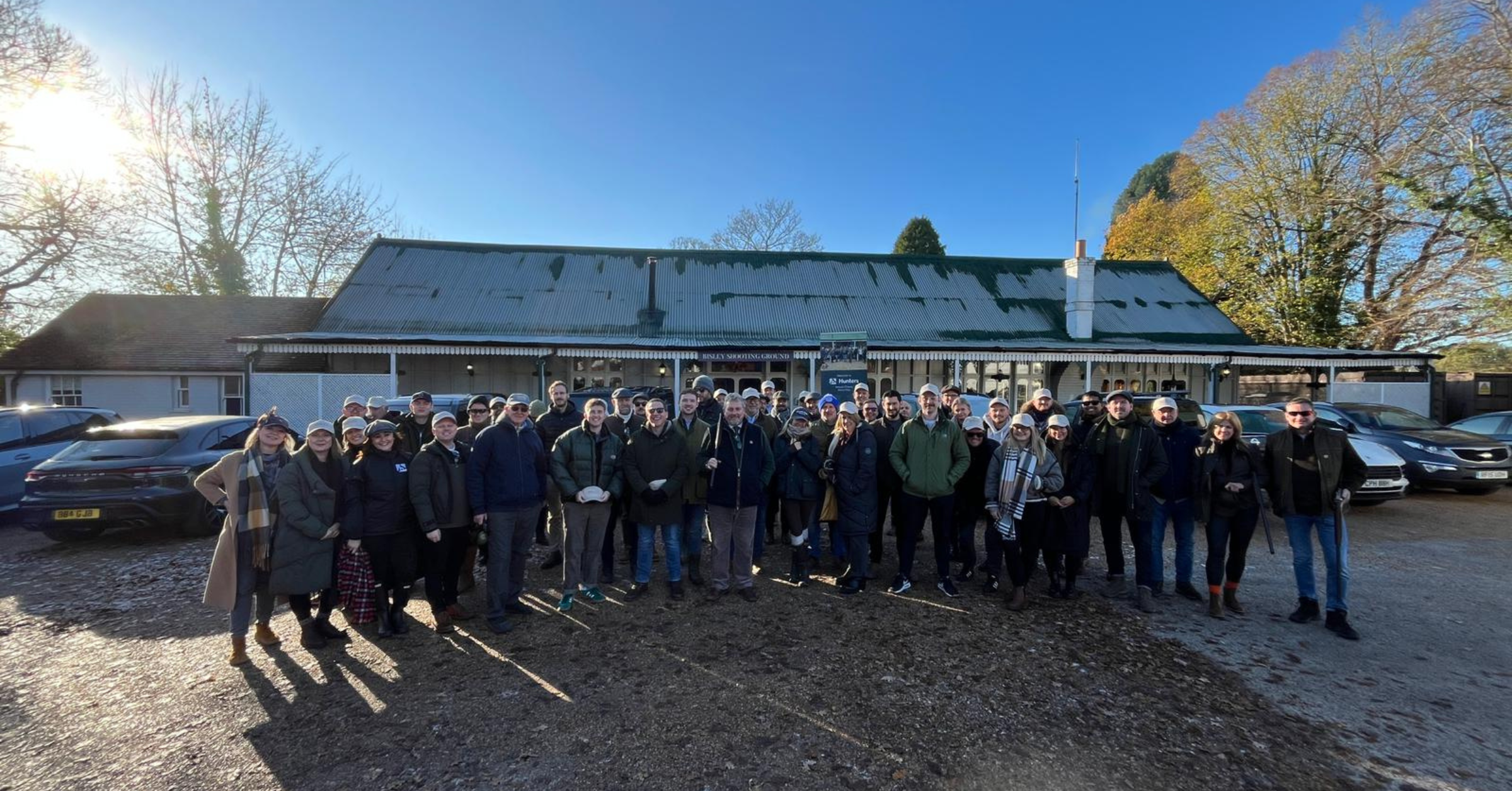 Group picture of everyone who attended the charity shoot day